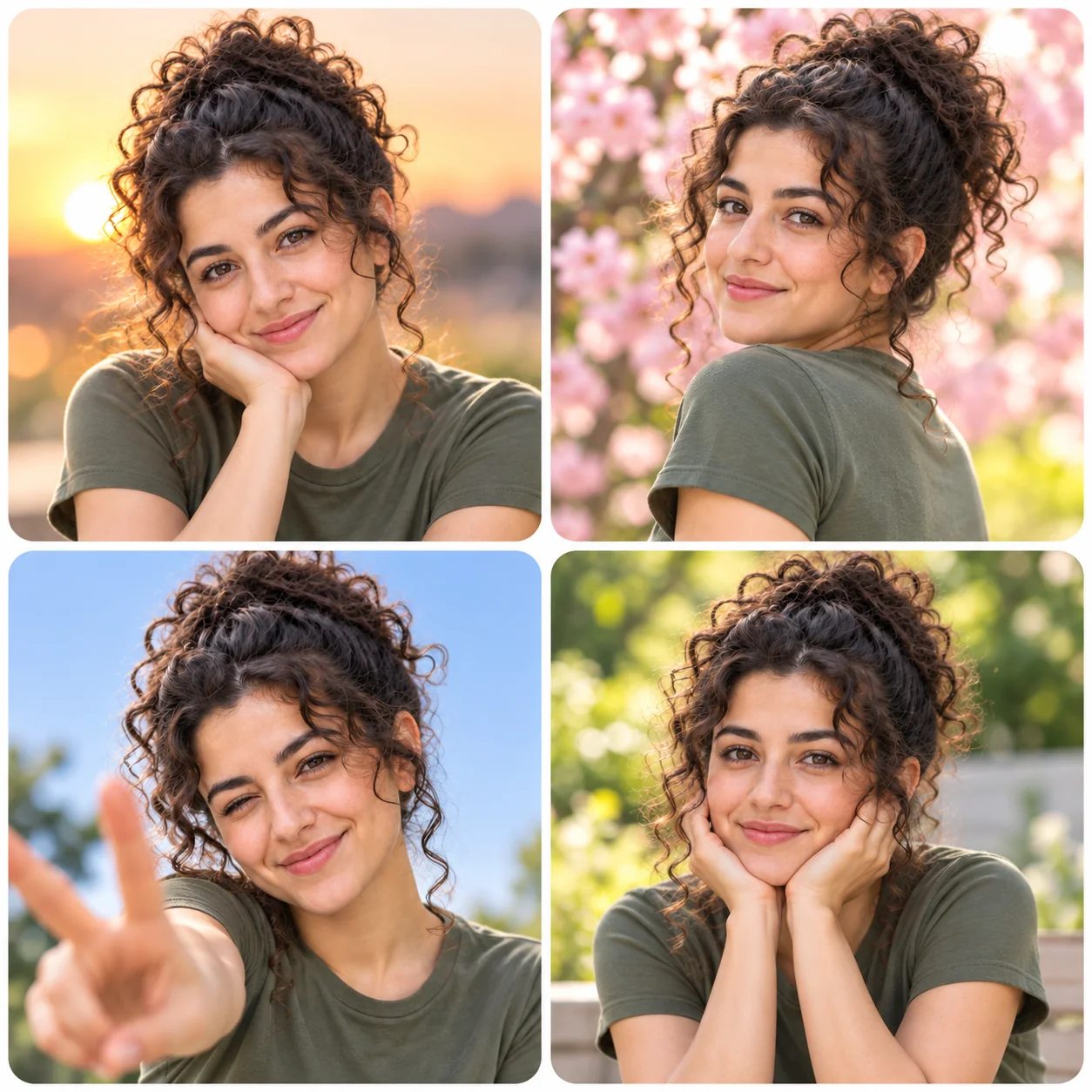 Four creative portraits arranged in a MaxPhoto collage